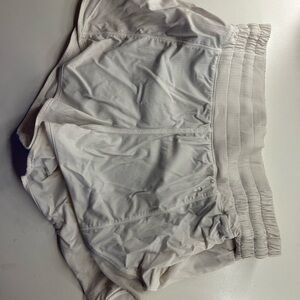 High waisted hottie hot Lululemon shorts in the color white size 4